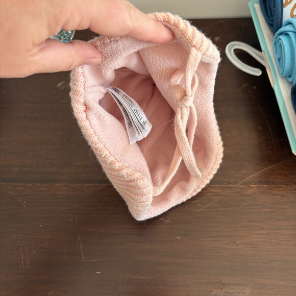 H&M Knit Pom Pom Hat Light Pink 2T Girls Outdoor Winter Snow Warm - Picture 4 of 6